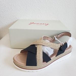 #NWT Jeossy Women Espadrilles Wedges Slingback Sandals